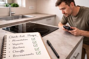 découvrez notre checklist complète pour diagnostiquer et résoudre les problèmes courants d'une plaque de cuisson électrique qui ne fonctionne plus chez votre locataire.