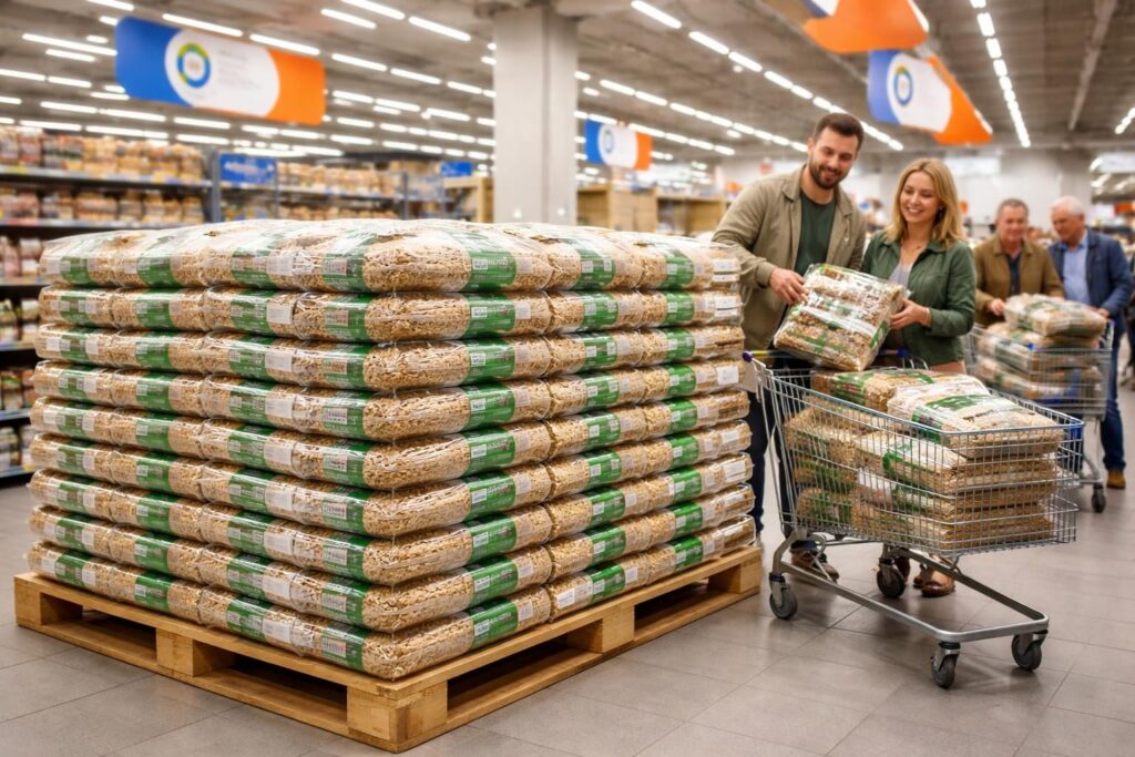 profitez de la promotion exceptionnelle sur les granulés de bois chez leclerc et maximisez vos économies sur votre chauffage écologique et économique.